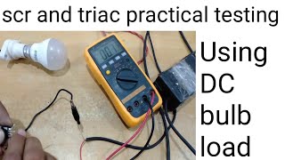 scr testingtriac testing method multimeter experiment practicalthyristor [upl. by Philender]