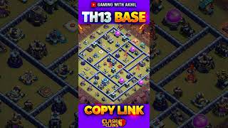 TH13 BASE ✨ NEW TOWN HALL 13 TrophyWarFarming BASE ⭐ ClashOfClans [upl. by Iago]