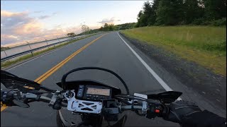 22 Suzuki DRZ400SM Dusk LakeSide Cruise [upl. by Ioab986]