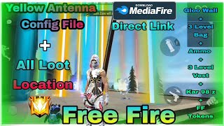 After Update Free Fire Antenna Config ‼️ Yellow Antenna File  All loot location [upl. by Bensen]