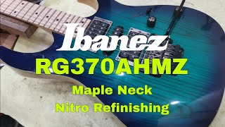 Ibanez RG370AHMZ  Nitro Maple Neck Refinishing [upl. by Gothar]