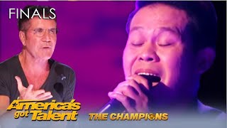 Marcelito Pomoy SOLO DUET of Beauty and the Beast WOWS Judges But Simon AGT Champions [upl. by Loni]