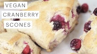 Vegan Recipe Cranberry Scones The Queens Favorite  Edgy Veg [upl. by Akinet831]