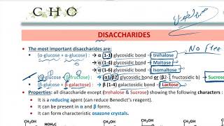 CHO Chemistry  Book  Lec  4  Disaccharides [upl. by Ahsilrae884]