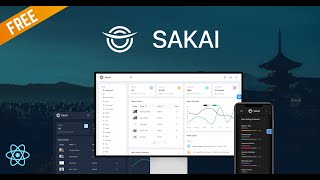 Sakai  Free React Admin Template [upl. by Hansiain]