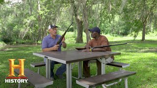 Swamp People Troy and Gee Swap Gun Stories Season 9  History [upl. by Nodnarg521]