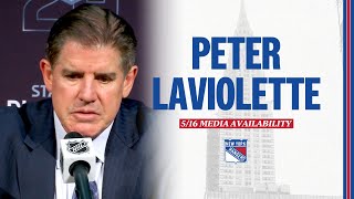 NYR at CAR Peter Laviolette Postgame Media Availability  May 16 2024 [upl. by Llewen]