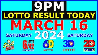 9pm Lotto Result Today March 16 2024 Saturday [upl. by Berliner]