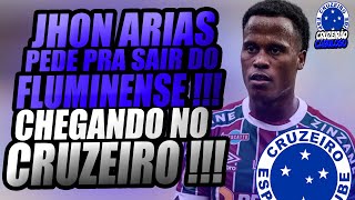 Jhon Arias pede saída ao Fluminense para jogar no Cruzeiro [upl. by Kinimod872]