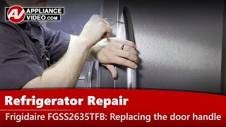 Frigidaire Refrigerator Repair  Handle Is Loose  Door Handle [upl. by Slifka]