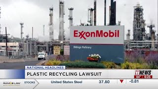 California sues ExxonMobil claiming oil company pushed misleading claims about recycling [upl. by Ennahgiel]