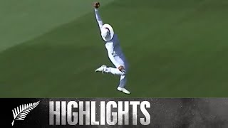 Jadejas quotUnbelievable Quite Incrediblequot Catch  HIGHLIGHTS  BLACKCAPS v India  2nd Test  Day 2 [upl. by Yllen507]