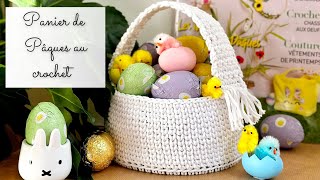 Comment faire un panier au crochet 🐣 Facile Débutant ⭐️ Tricoton 🧶 Tuto déco de Pâques [upl. by Nangatrad]