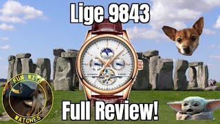 Lige 9843 Automatic Multi Function Watch Review [upl. by Nimesay453]