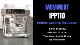 Memmert IPP110 Standard Delivery PeltierCooled Incubator Item  3197PP INC [upl. by Artimas]