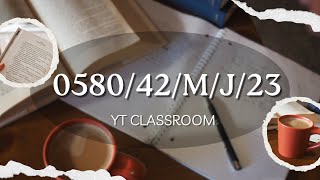 058042MJ23 Complete Solution  igcse  YTClassroom [upl. by Kean]