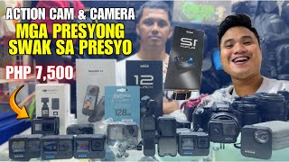 BILIHAN ng Murang Pang Moto Vlogging  Ang Mura lang Go Pro 512 insta 360 Dji osmo and Cameras [upl. by Lirbaj]