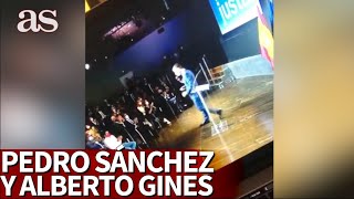 Pedro Sánchez va a saludar al medallista Alberto Ginés y lo que sucede alucina al escalador [upl. by Ainek]