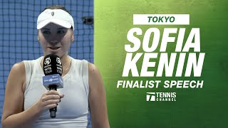 Sofia Kenin’s Tokyo Finalist Speech  2024 Tokyo Championship [upl. by Narbig]