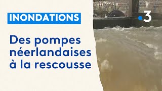 Inondations dans le PasdeCalais  des pompes néerlandaises à la rescousse [upl. by Thetes676]