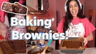 Baking brownies from scratch for valentines day [upl. by Hudnut]