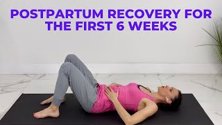 Postpartum Recovery Stretches and Postpartum Kegel Exercises For The First 6 Weeks Postpartum [upl. by Amil]