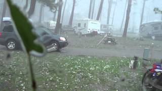 Hail During Cherrystone Campground Tornado 2014 [upl. by Dichy]