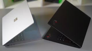 X1 Carbon Gen 9 vs Surface Laptop 4  Which is the best productivity ultrabook [upl. by Fafa]