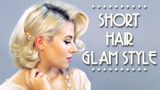 Short Hair Glam Style Tutorial  Milabu [upl. by Eltsirhc495]