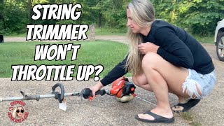 How To Fix A String Trimmer That Wont Throttle Up Echo SRM225 Complete Diagnoses and Repair VLOG [upl. by Sungam]