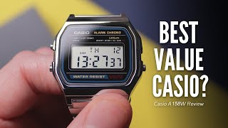 Casio A158W Review  Best Cheap Digital Watch For Men [upl. by Tiebout410]