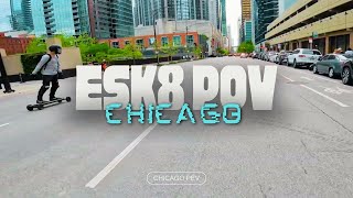 Electric skateboard POV in Chicago [upl. by Corney]