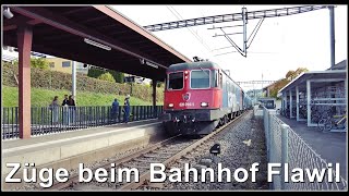 Zugsichtungen beim Bahnhof Flawil Kanton St Gallen Schweiz 2022 [upl. by Pelag]