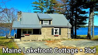 Maine Lakefront Homes For Sale  272k  Cheap Summer Cottage Homes  Maine Real Estate For Sale [upl. by Ilime430]