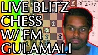 Live Blitz Chess Game  Grandmaster vs FIDE Master  Catalan Opening [upl. by Sivrat]