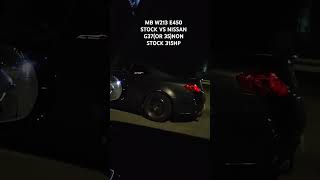 W213 e450 vs Nissan G35 non stock 315hp e450 g35 g35coupe g37infiniti dragrace streetracing [upl. by Ewall]