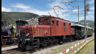 125 Jahre Oebb  Oensingen Balsthal Bahn  Krokodil De 66 15301 mit Shuttlezug [upl. by Nreval]