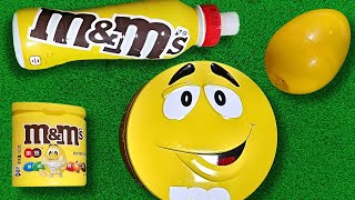 ASMR candy Satisfaction Stirring rainbow candy A surprise in a yellow MampMS box [upl. by Amerd]