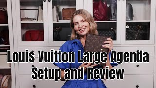 Louis Vuitton Large Agenda in Monogram Setup Tips and Review Plus comparison with Small Agenda [upl. by Socha]