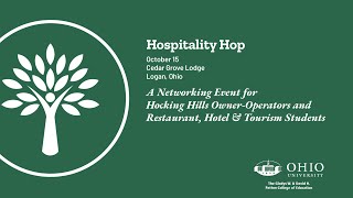 Ohio University amp Hocking Hills Hospitality and Tourism Business Community Hospitality Hop [upl. by Emoryt]