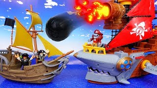 Good Pirates vs Bad Pirates Whos Gonna Get The Treasure  ToyMart TV [upl. by Polloch945]