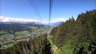 Téléphérique 🚡 Rochebrune Vue sur Megève en montée [upl. by Sneed729]