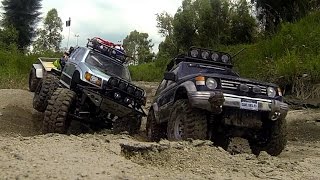 Tamiya CC01 Axial SCX10 Mudding trail [upl. by Ylrad]