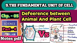 Defference Between Plant And Animal Cell Plant Animal cell [upl. by Cir]