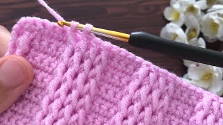 very easy crochet embossed baby blanket model  easy crochet knitting [upl. by Ahsienahs881]