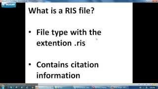 What is an RIS file [upl. by Eelrac190]