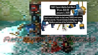 WORLD FIRST 2025 LEGO NINJAGO SET REVIEW 71827 ZANES BATTLE SUIT MECH [upl. by Aisset]