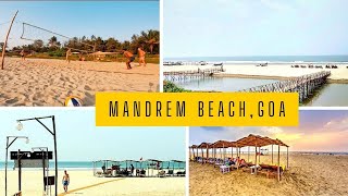 MANDREM BEACH GOA BEST BEACH OF NORTH GOA  BEST SEA FOOD  DINNER DATETRAVEL VLOGBEACH VOLLEY [upl. by Acinyt]