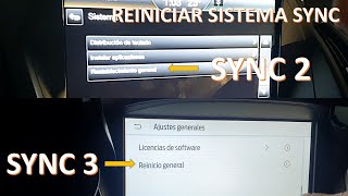 Hacer Reinicio Sistema SYNC 2 y SYNC 3  Corregir problemas [upl. by Nnahtebazile585]