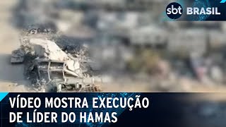 Israel divulga vídeo da execução de líder do Hamas que promete vingança  SBT Brasil 181024 [upl. by Ahsehat]